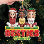 Custom Name Christmas Besties Gifts for Girls - Personalized Ornament