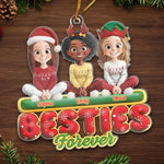 Custom Name Christmas Besties Gifts for Girls - Personalized Ornament