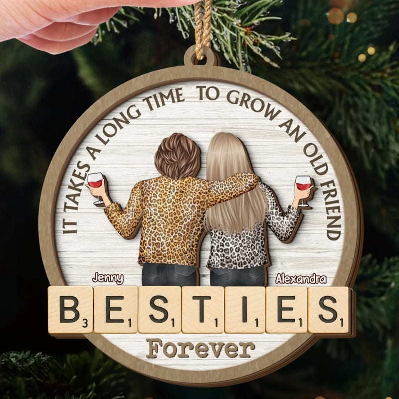 Custom Name Best Friend Gifts - Personalized 2 Layers Ornament