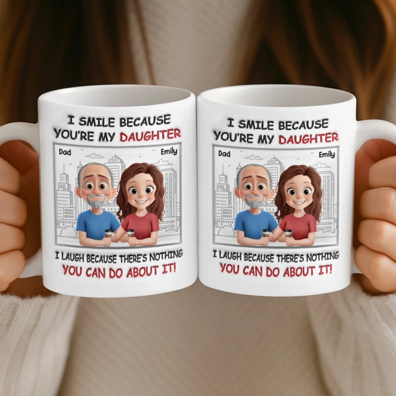 Custom Father Daughter Funny Gifts - Personalized Mugs