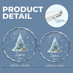 Custom Name Seashell Christmas Tree Gifts - Personalized Glass Ornament