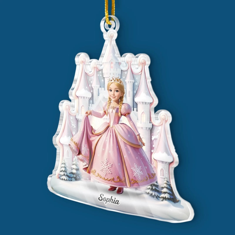 Custom Name Princess Christmas Gifts for Girls - Personalized Ornament