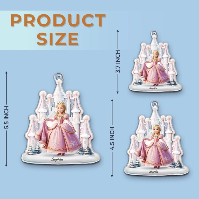 Custom Name Princess Christmas Gifts for Girls - Personalized Ornament