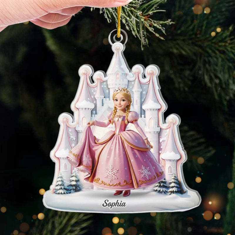 Custom Name Princess Christmas Gifts for Girls - Personalized Ornament