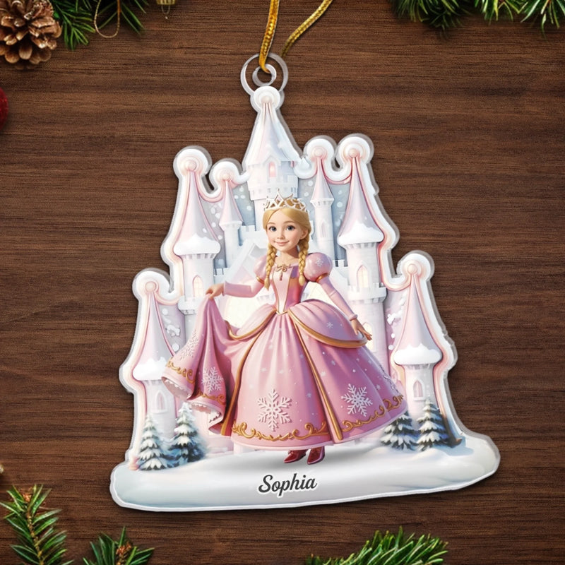 Custom Name Princess Christmas Gifts for Girls - Personalized Ornament