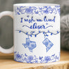 Custom Long Distance Mug - Personalized Best Friend Birthday Gifts For Women, Besties, Sisters, BFF - Our Hearts Bridge Miles