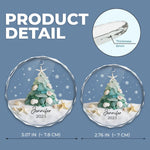 Custom Name Coastal Christmas Tree Gifts - Personalized Glass Ornament
