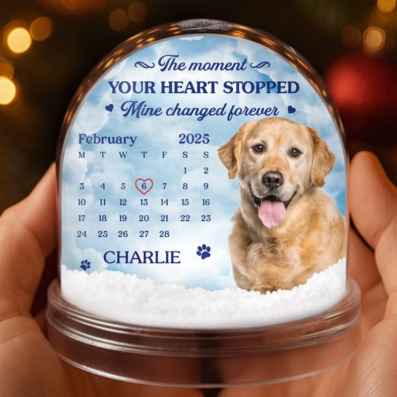 Custom Pet Photo Memorial Gifts - Personalized Acrylic Snow Globe