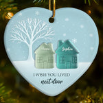 Custom Name Neighbor Christmas Gifts - Personalized Ceramic Ornament