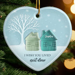 Custom Name Neighbor Christmas Gifts - Personalized Ceramic Ornament