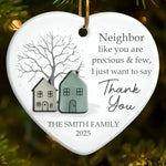 Custom Family Name Neighbor Thank You Gifts - Personalized Ceramic Ornament
