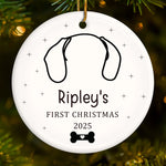 Custom Name Dog First Christmas Gifts - Personalized Ceramic Ornament
