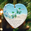 Custom Sea Glass Ceramic Heart Ornament - Personalized Best Friend Christmas Birthday Gifts For Women, Besties, Sisters, BFF - Friends Through Every Tide