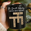 Custom Scrabble Black Mug - Personalized Christmas Birthday Gifts For Mom, Dad, Brother, Sister, Kids - Bonded By Every Tile