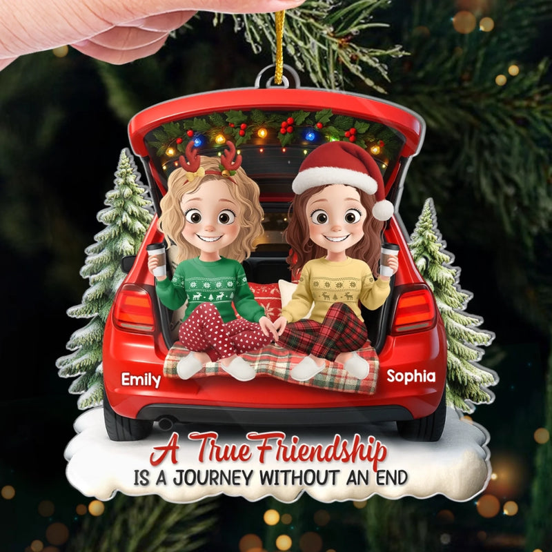 Custom Name Christmas Friendship Gifts for Best Friends - Personalized Ornament
