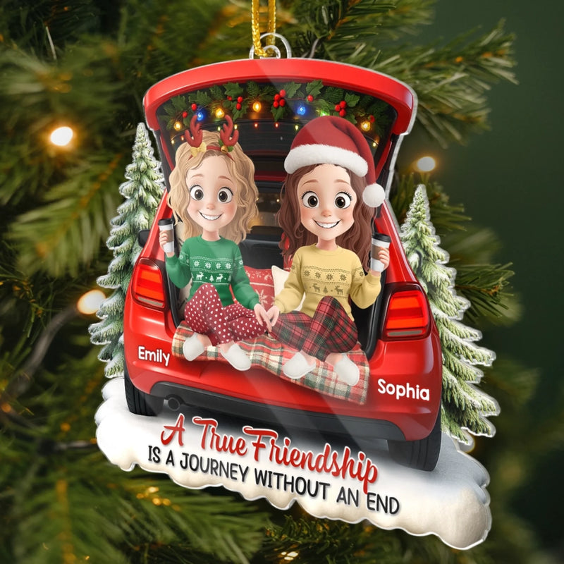 Custom Name Christmas Friendship Gifts for Best Friends - Personalized Ornament