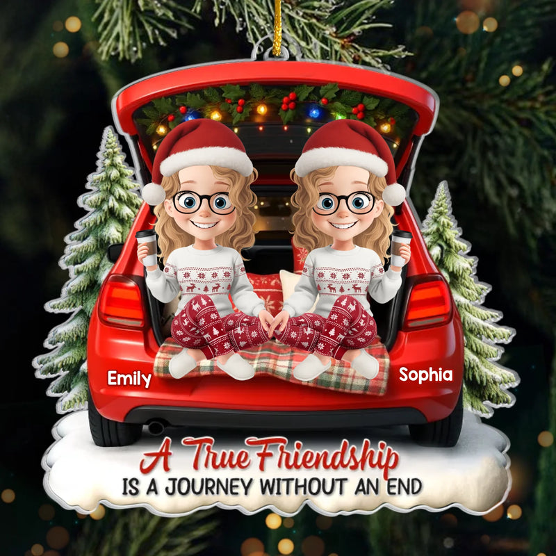 Custom Name Christmas Friendship Gifts for Best Friends - Personalized Ornament