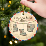 Long Distance Family Christmas Keepsake - Ceramic Ornament