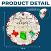 Custom Long Distance Ceramic Ornament - Personalized Best Friend Christmas Birthday Gifts For Women, Besties, Sisters, BFF - Connected By Heart Not Distance