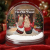 Custom Acrylic Snow Globe - Personalized Best Friend Christmas Birthday Gifts For Women, Besties, Sisters, BFF - Joy Sparkles When We Gather