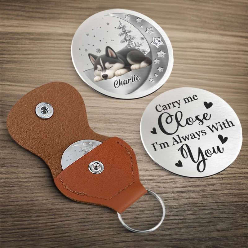 Custom Name Sleeping Dog Gifts for Dog Lovers - Personalized Pocket Hug