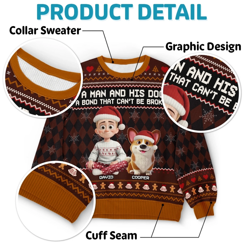 Custom Name Christmas Gifts for Dog Lovers - Personalized Sweatshirt