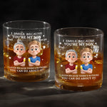 Custom Name Funny Mom and Son Gifts - Personalized Whiskey Glass