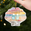 Custom Sea Glass Acrylic Ornament - Personalized Anniversary Christmas Wedding Gifts For Husband And Wife, Him And Her, Couples, Beach Lovers - Endless As The Tide