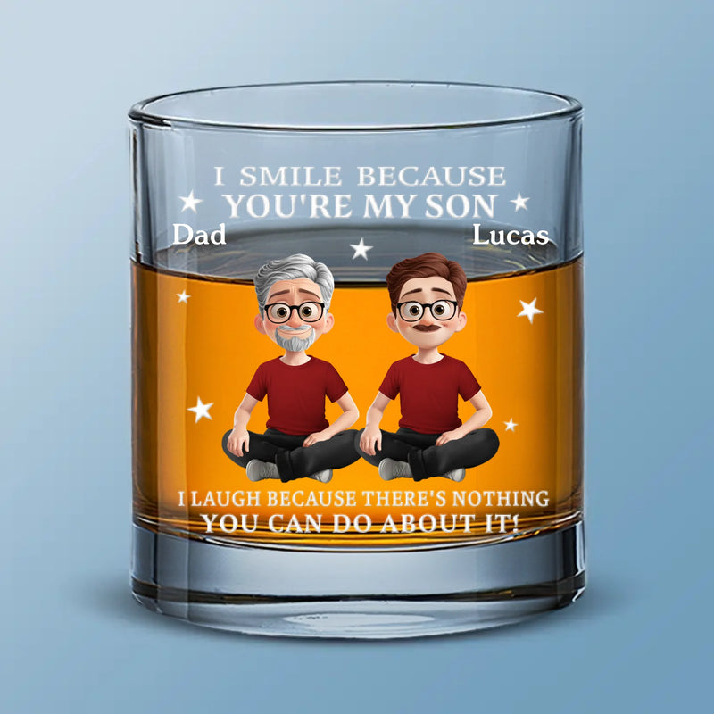 Custom Name Funny Gifts for Son from Mom - Personalized Whiskey Glass
