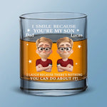Custom Name Funny Mom and Son Gifts - Personalized Whiskey Glass