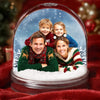 Custom Photo Acrylic Snow Globe - Personalized Christmas Birthday Gifts For Mom, Dad, Brother, Sister, Kids - Encircled By Our Love