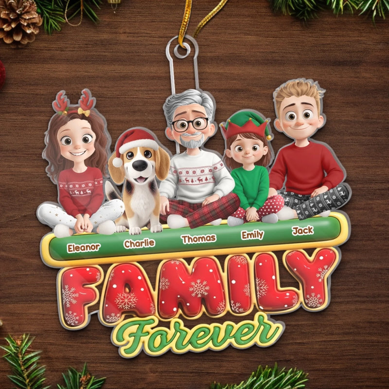Custom Acrylic Ornament - Personalized Christmas Birthday Gifts For Mom, Dad, Brother, Sister, Kids - Together Is Our Gift