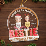Custom Name Funny Bestie Christmas Gifts - Personalized Ornament