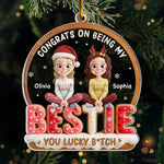 Custom Name Funny Bestie Christmas Gifts - Personalized Ornament
