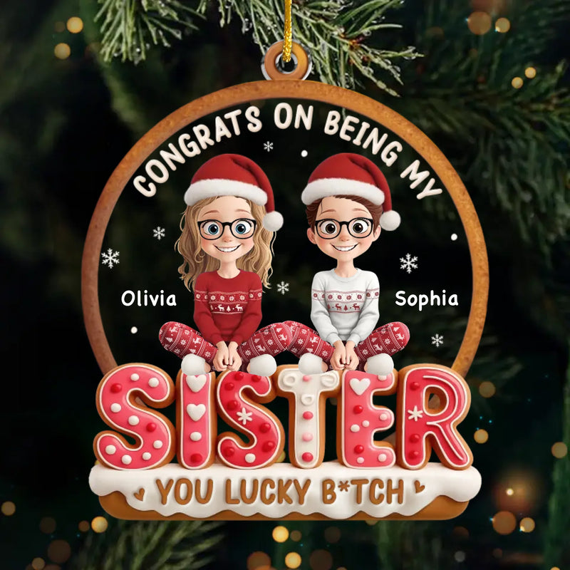 Custom Name Funny Bestie Christmas Gifts - Personalized Ornament