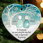 Custom Name Friendship Christmas Gifts - Personalized Ceramic Ornament