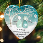 Custom Name Friendship Christmas Gifts - Personalized Ceramic Ornament