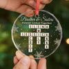 Custom Scrabble Circle Glass Ornament - Personalized Christmas Birthday Gifts For Brother, Sister - Forever Linked, Always Aligned