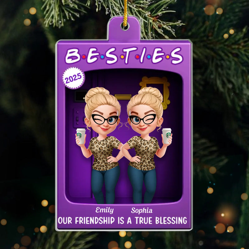 Custom Name Bestie Friendship Gifts - Personalized Ornament
