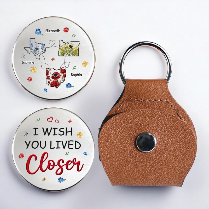 Custom Long Distance Pocket Hug - Personalized Best Friend Birthday Gifts For Women, Besties, Sisters, BFF - Friendship Travels Far