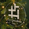 Custom Scrabble Acrylic Ornament - Personalized Christmas Birthday Gifts For Grandpa, Grandma - Home Made Of Words