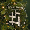 Custom Scrabble Acrylic Ornament - Personalized Christmas Birthday Gifts For Mom, Dad, Brother, Sister, Kids - Together We Belong