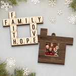 Custom Photo Family Christmas Gifts - Personalized 2 Layers Ornament
