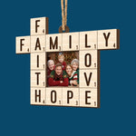 Custom Photo Family Christmas Gifts - Personalized 2 Layers Ornament
