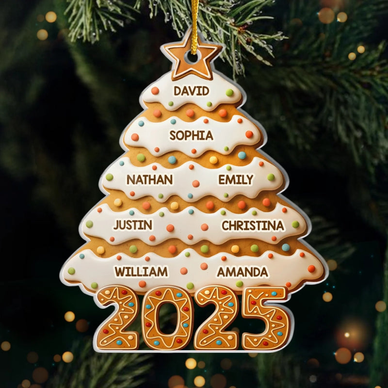 Custom Acrylic Ornament - Personalized Christmas Birthday Gifts For Mom, Dad, Brother, Sister, Kids - Family Roots Baked In Sweetness