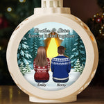Custom Name Angel Sibling Christmas Gifts - Personalized Candlelight Lantern Ornament