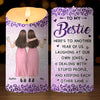 Custom LED Candle - Personalized Best Friend Birthday Gifts For Women, Besties, Sisters, BFF - Laughter Is Our Love Language