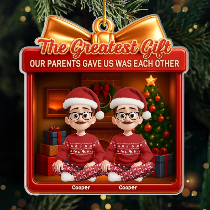 Custom Name Christmas Family Gifts for Parents - Personalized Ornament