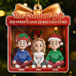 Custom Name Christmas Family Gifts for Parents - Personalized Ornament