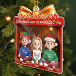 Custom Name Christmas Family Gifts for Parents - Personalized Ornament